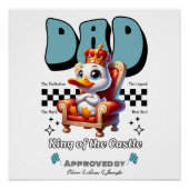 Aangepaste vaderdag cadeau, papa eend perfect poster (Voorkant)