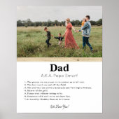 Aangepaste Vaderdag Cadeaufoto's afdrukken Poster (Voorkant)