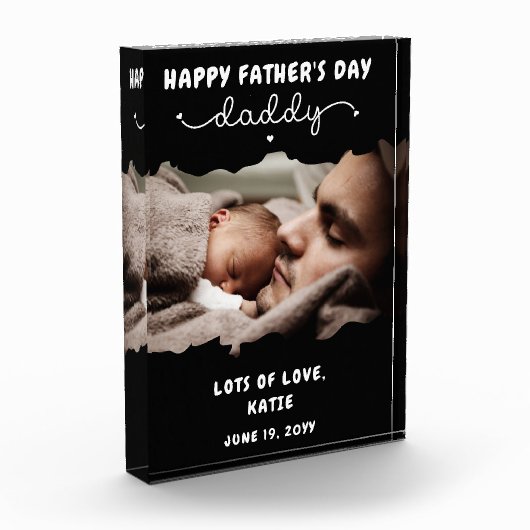 Aangepaste Vaderdag Cute Minimal Cute Fotoblokken (Links)
