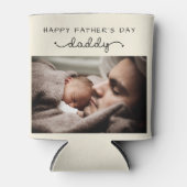 Aangepaste Vaderdag Cute Minimal Photo Blikjeskoeler (Voorkant)