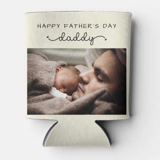 Aangepaste Vaderdag Cute Minimal Photo Blikjeskoeler