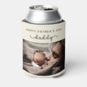 Aangepaste Vaderdag Cute Minimal Photo Blikjeskoeler (Blikje Achterkant)
