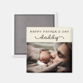 Aangepaste Vaderdag Cute Minimal Photo Magneet (Voorkant / Achterkant)