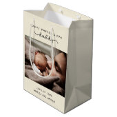 Aangepaste Vaderdag Cute Minimal Photo Medium Cadeauzakje (Achterkant Gekanteld)