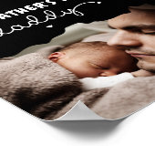 Aangepaste Vaderdag Cute Minimal Photo Poster (Hoek)