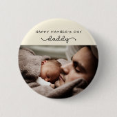 Aangepaste Vaderdag Cute Minimal Photo Ronde Button 5,7 Cm (Voorkant)