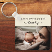 Aangepaste Vaderdag Cute Minimal Photo Sleutelhanger (Voorkant)