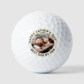 Aangepaste Vaderdag Cute Minimalistische Foto Golfballen (Voorkant)