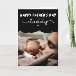 Aangepaste Vaderdag Cute Minimalistische Foto Kaart