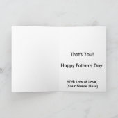 Aangepaste Vaderdag / Dad Verjaardag Wenskaart Kaart (Binnen)