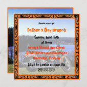 Aangepaste Vaderdag die Brunch uitnodigt (fietsont Kaart (Voorkant / Achterkant)
