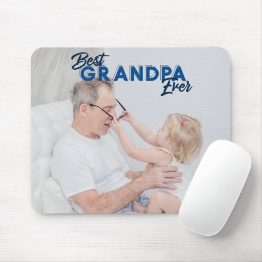 Aangepaste Vaderdag Foto beste opa ooit Muismat (Met muis)