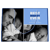 Aangepaste Vaderdag Foto Beste papa ooit Groot Cadeauzakje (Voorkant)