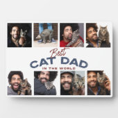 Aangepaste Vaderdag Foto Collage Best Cat Pap Fotoplaat (voorkant)