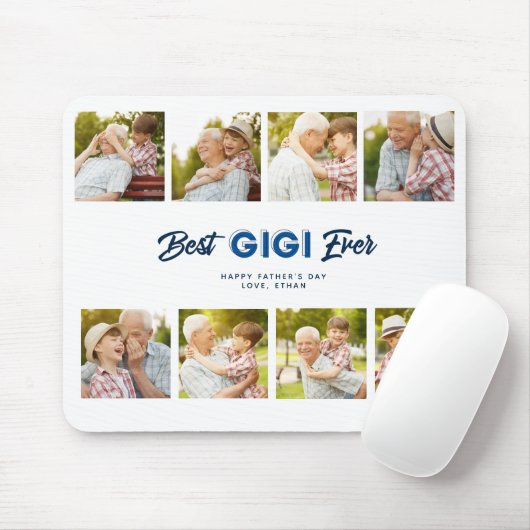 Aangepaste Vaderdag foto Collage Beste Gigi Ever Muismat (Met muis)