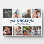 Aangepaste Vaderdag Foto Collage Beste oom ooit Fotoplaat (voorkant)
