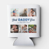 Aangepaste Vaderdag Foto Collage Beste papa ooit Blikjeskoeler (Achterkant)