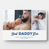 Aangepaste Vaderdag Foto Collage Beste papa ooit Fotoplaat (voorkant)