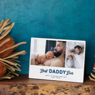 Aangepaste Vaderdag Foto Collage Beste papa ooit Fotoplaat