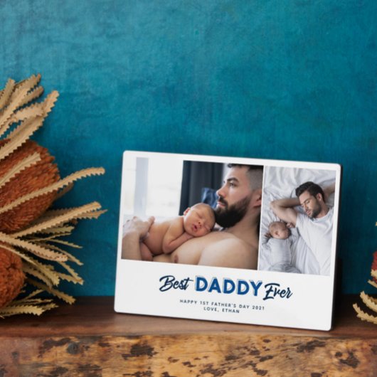 Aangepaste Vaderdag Foto Collage Beste papa ooit Fotoplaat