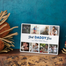 Aangepaste Vaderdag Foto Collage Beste papa ooit Fotoplaat