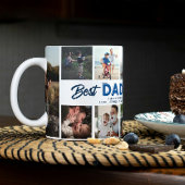 Aangepaste Vaderdag Foto Collage Beste papa ooit Grote Koffiekop