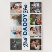 Aangepaste Vaderdag Foto Collage Beste papa ooit Legpuzzel (Verticaal)