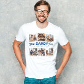 Aangepaste Vaderdag Foto Collage Beste papa ooit T-shirt