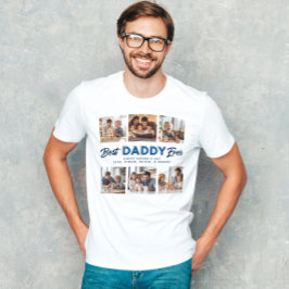 Aangepaste Vaderdag Foto Collage Beste papa ooit T-shirt