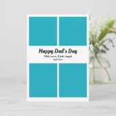 Aangepaste Vaderdag Foto Collage kaart (Staand voorkant)