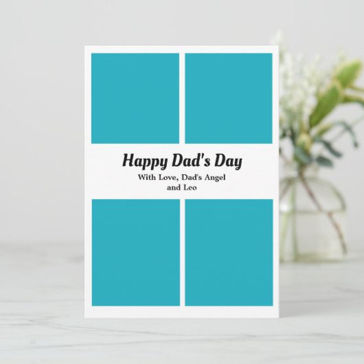 Aangepaste Vaderdag Foto Collage kaart (Staand voorkant)