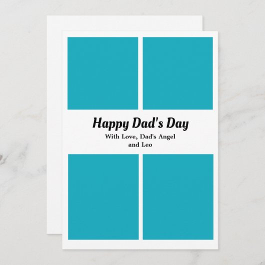 Aangepaste Vaderdag Foto Collage kaart (Voorkant / Achterkant)