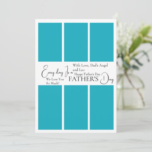 Aangepaste Vaderdag Foto Collage kaart (Staand voorkant)