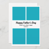 Aangepaste Vaderdag Foto Collage kaart (Voorkant / Achterkant)