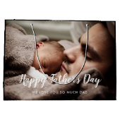 Aangepaste Vaderdag foto grote cadeau Groot Cadeauzakje (Achterkant)