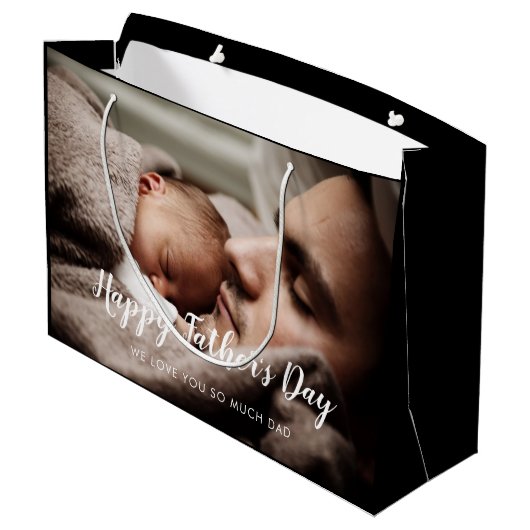 Aangepaste Vaderdag foto grote cadeau Groot Cadeauzakje (Achterkant Gekanteld)