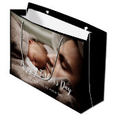 Aangepaste Vaderdag foto grote cadeau Groot Cadeauzakje (Voorkant Gekanteld)