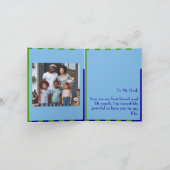 Aangepaste Vaderdag Foto Lente Groen en Blauw Kaart (Binnen)