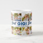 Aangepaste Vaderdag fotocollage Best Papa Ever G Grote Koffiekop (Voorkant)