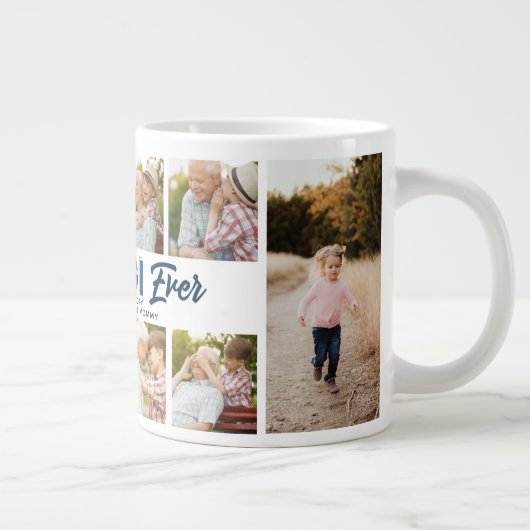 Aangepaste Vaderdag fotocollage Best Papa Ever G Grote Koffiekop (Rechts)