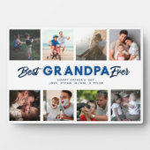 Aangepaste Vaderdag fotocollage Beste opa Fotoplaat (voorkant)