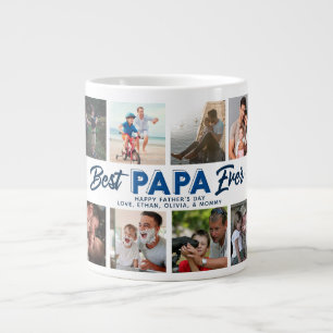 Aangepaste Vaderdag fotocollage beste papieren ooi Grote Koffiekop
