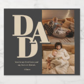 Aangepaste Vaderdag-fotocollage | DAD-brieven - Bier Etiket (Enkel label)