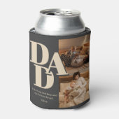 Aangepaste Vaderdag-fotocollage | DAD-brieven - Blikjeskoeler (Blikje Voorkant)