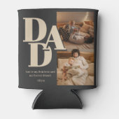 Aangepaste Vaderdag-fotocollage | DAD-brieven - Blikjeskoeler (Voorkant)