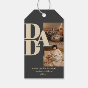 Aangepaste Vaderdag-fotocollage   DAD-brieven - Cadeaulabel