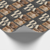 Aangepaste Vaderdag-fotocollage | DAD-brieven - Cadeaupapier (Hoek)