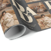 Aangepaste Vaderdag-fotocollage | DAD-brieven - Cadeaupapier (Rol Hoek)