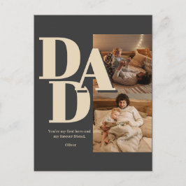 Aangepaste Vaderdag-fotocollage | DAD-brieven - Feestdagenkaart
