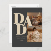 Aangepaste Vaderdag-fotocollage | DAD-brieven - Feestdagenkaart (Voorkant / Achterkant)